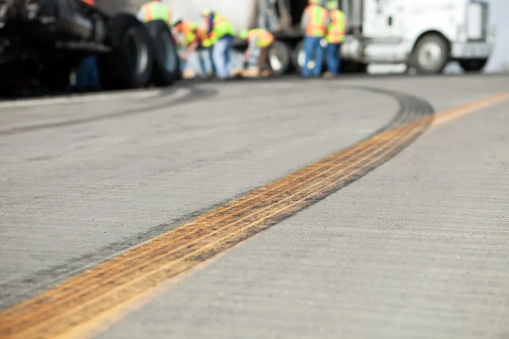 Semi Truck Highway Accident Cleanup